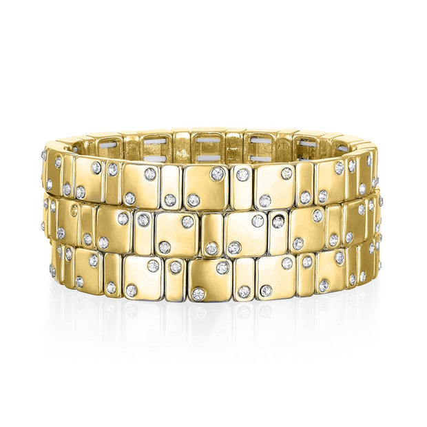 CZ Enamel Bracelet-Gold