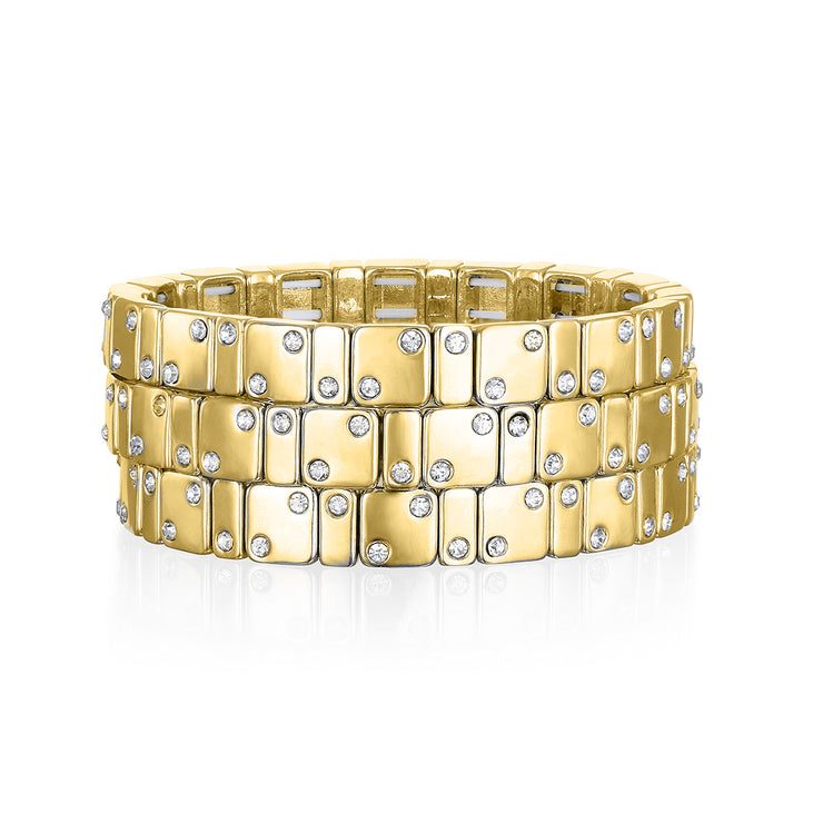CZ Enamel Bracelet-Gold