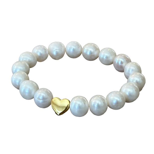 New! Freshwater Pearl Heart Bracelet