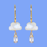 New!  Cloud Dangles-Rainbow Moonstone