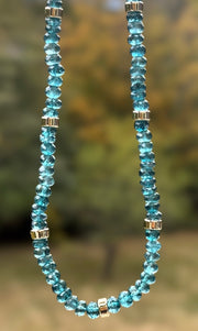 New!  Blue Apatite Collar Necklace