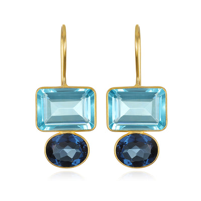 Valencia Earring - Sky Blue & Cobalt