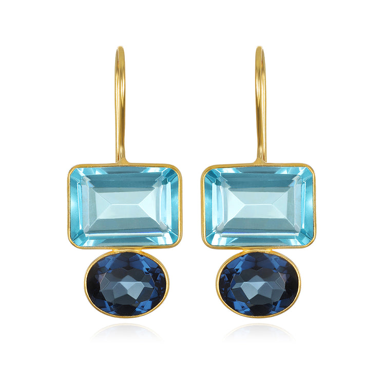 Valencia Earring - Sky Blue & Cobalt