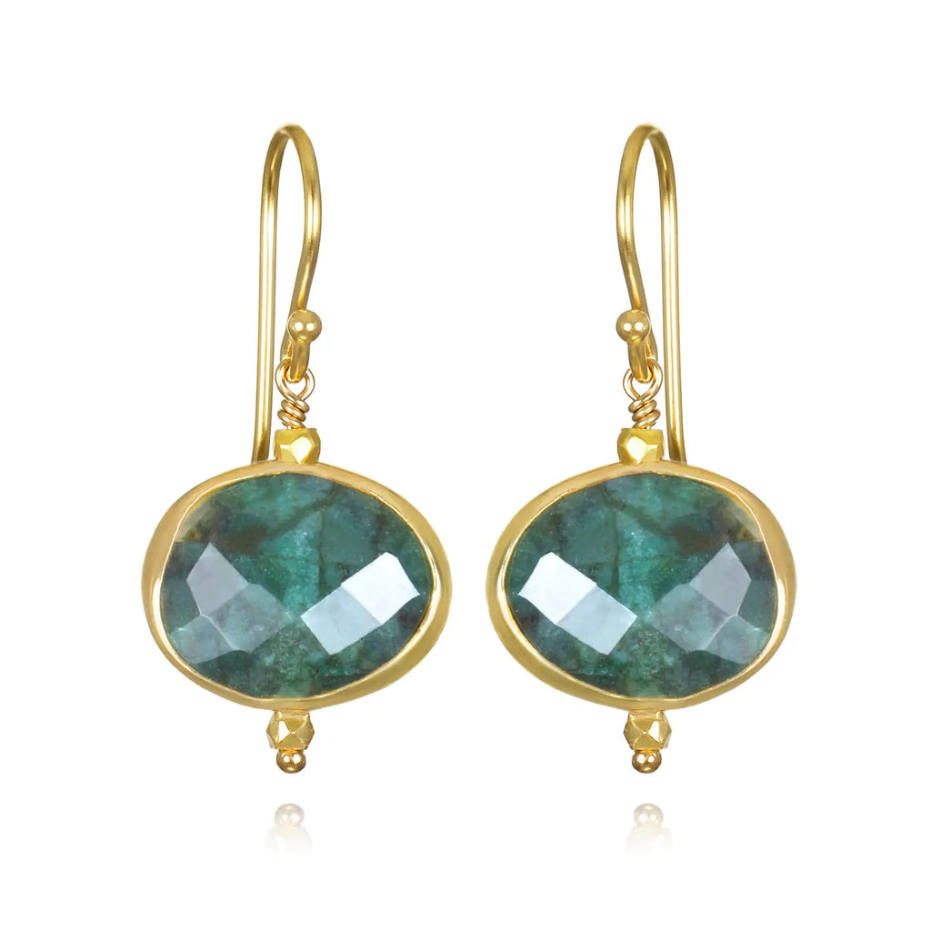 Bezeled Drops Emerald