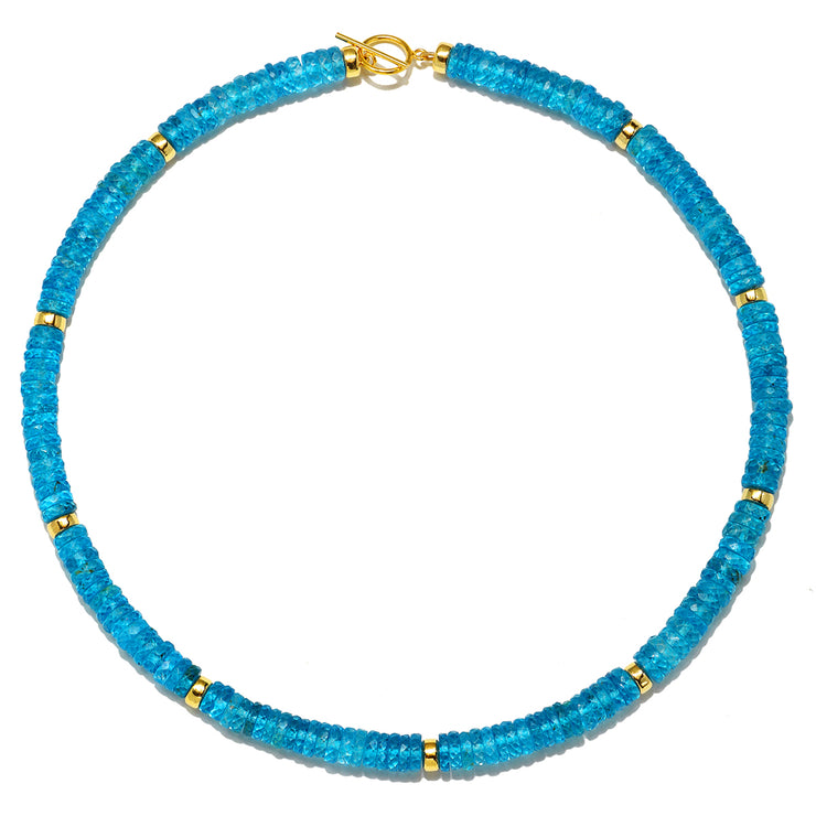 New!  Blue Topaz Collar Necklace