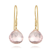 New! Briolette Dangles-Rose Quartz