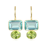 New! Valencia Earring-Aqua & Lime