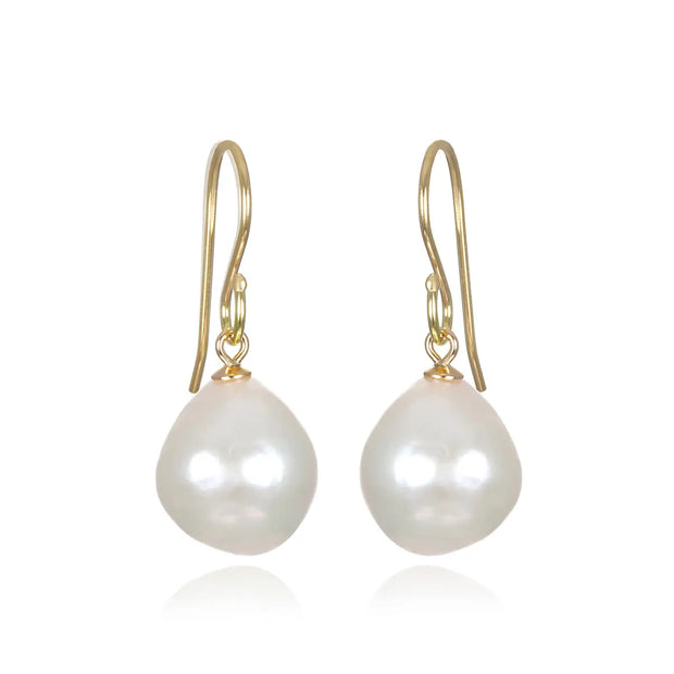 New! Baroque Pearl Capped Dangles