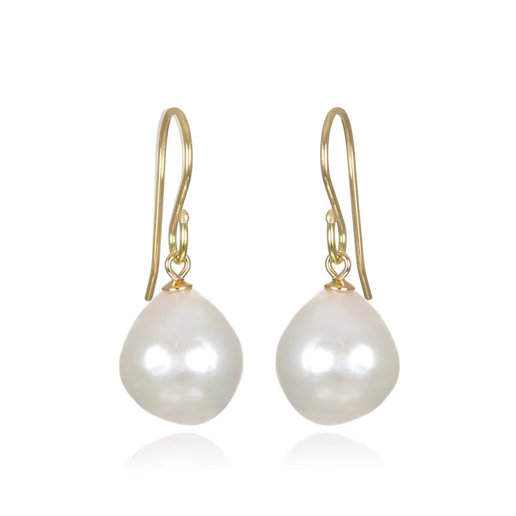 New! Baroque Pearl Capped Dangles