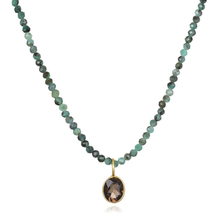 New! Beaded Layering Necklace-Emerald