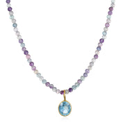 Beaded Layering Necklace-Fluorite