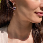 New! Grand Gemstone Huggies-Green Amethyst