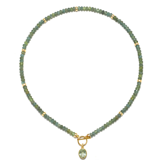 New! Green Apatite Collar Necklace