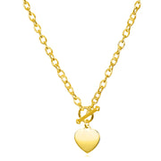 New!  Statement Heart Toggle Necklace-Engravable