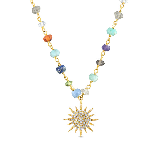 Sunburst Rainbow Necklace