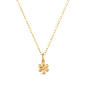 New! 14k Gold Diamond Daisy Necklace