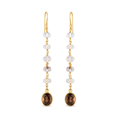 New! Beaded Dangles - Copper Rutilated Quartz