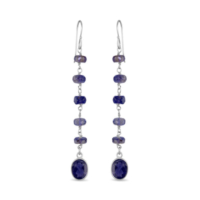 New! Beaded Dangles - Iolite