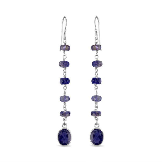 New! Beaded Dangles - Iolite