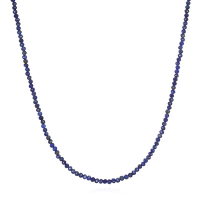 New! Beaded Layering Necklace-Lapis