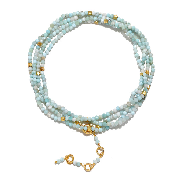 New! Gemstone Sparkle Wrap-Larimar