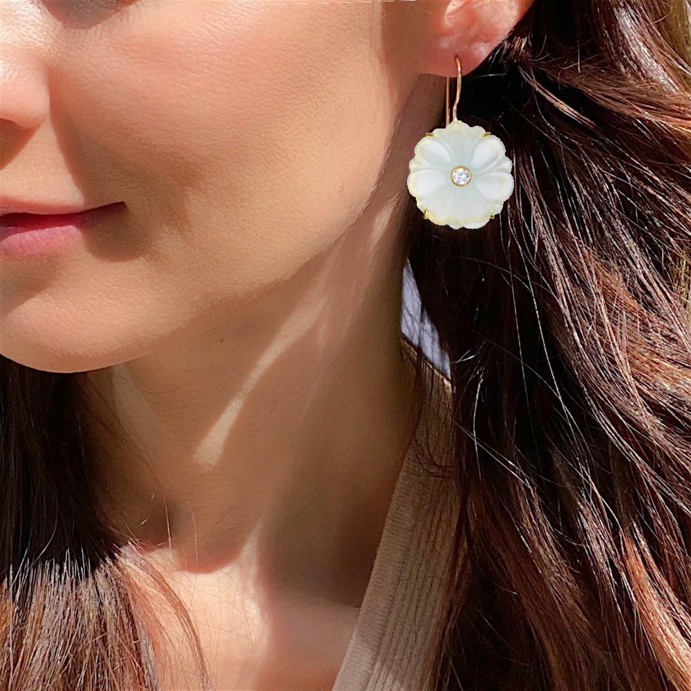 seed and sage flower earrings Magnolia Earring