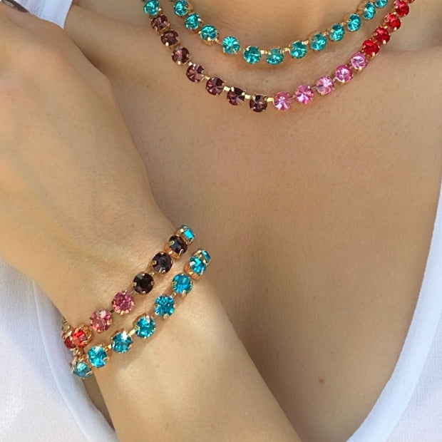 London Solitaire Bracelet-Cyan