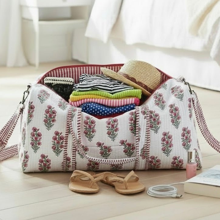Azalea Quilted Duffel Bag – Amelia Rose Design