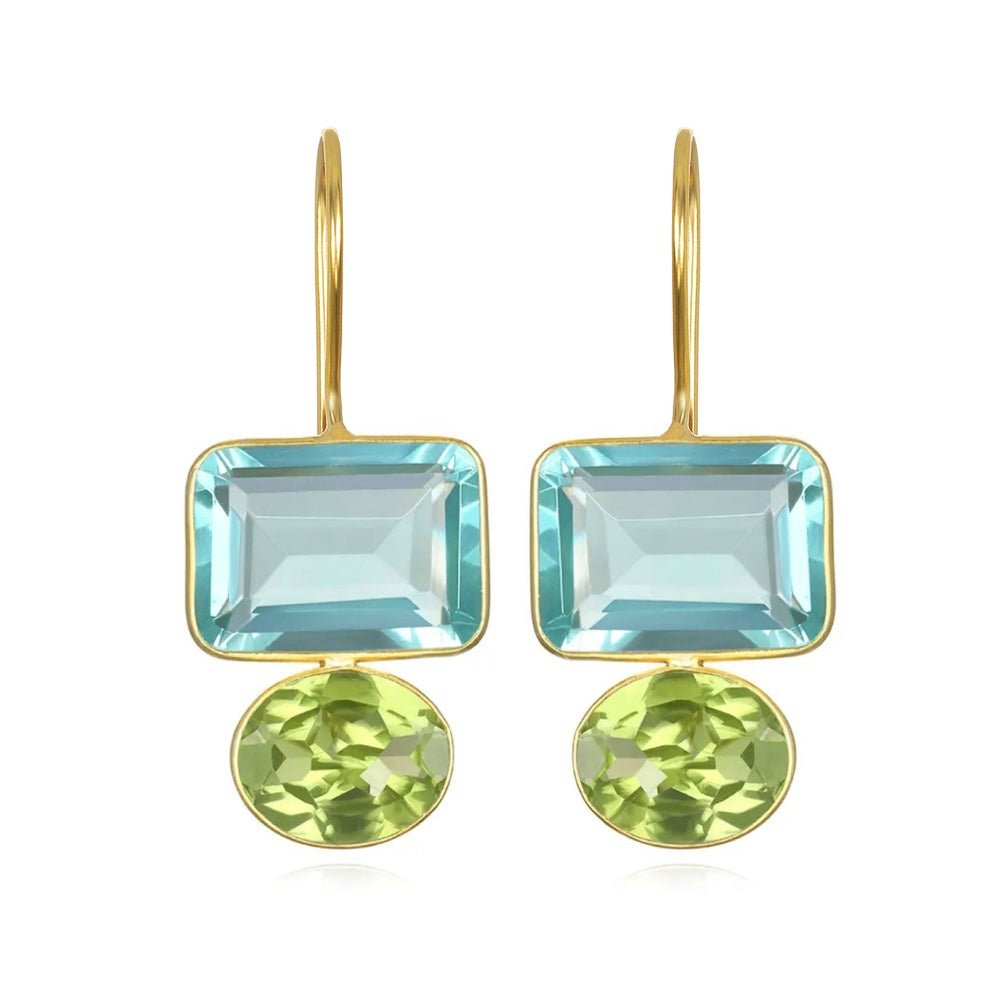 Valencia Earring Aqua & Lime