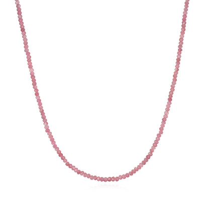 New! Beaded Layering Necklace-Pink Tourmaline