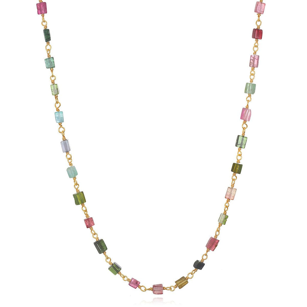Tourmaline Chicklet Necklace