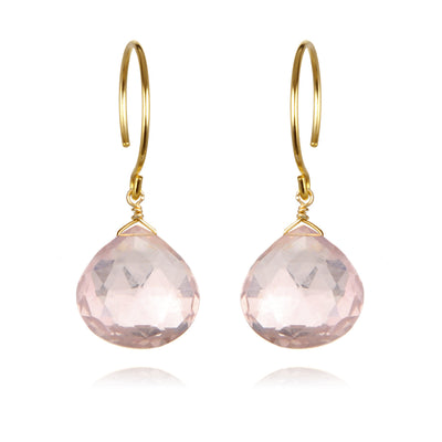 Catherine Earring-Rose Quartz