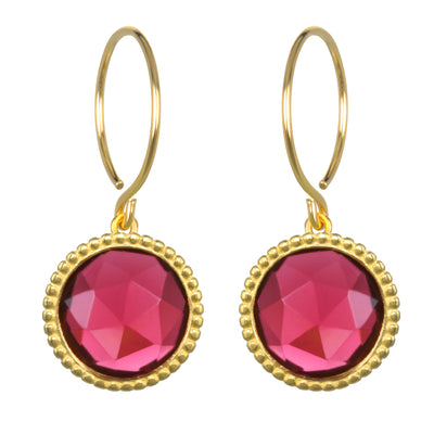 Pink Quartz Daphne Earrings Gold