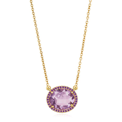 Charleston Necklace - Light Purple Gold