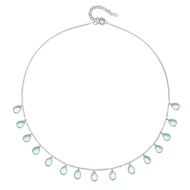 Cabo Gems Necklace-Sky Blue Teardrop