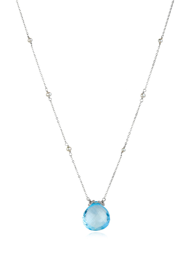 Catherine Necklace-Sky Blue Topaz