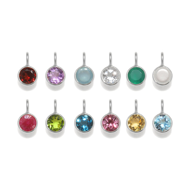 Birthstone Charms - Silver