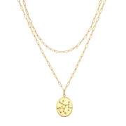 Constellation Layered Necklace Gold-All Signs