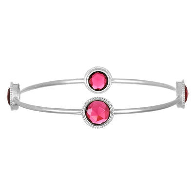 Pink Quartz Daphne Bangle Silver