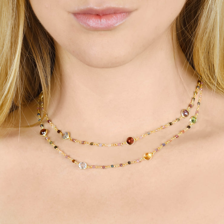 Gemstone & Tourmaline Necklace