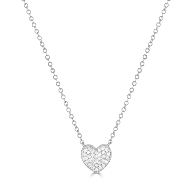 Diamond Heart Necklace-Gold