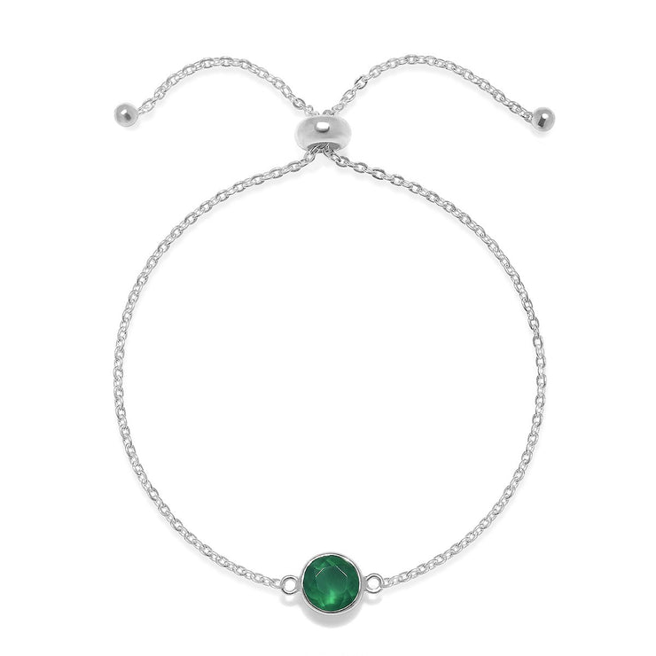 Birthstone Solitaire Bracelet- May Chrome Diopside