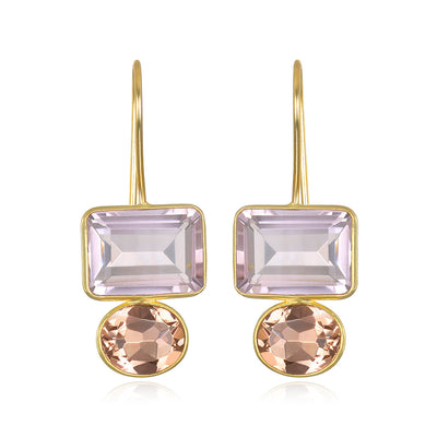 Valencia Earring-Blush & Champagne Gold