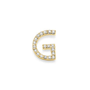 Diamond Initial Post Earring - Gold