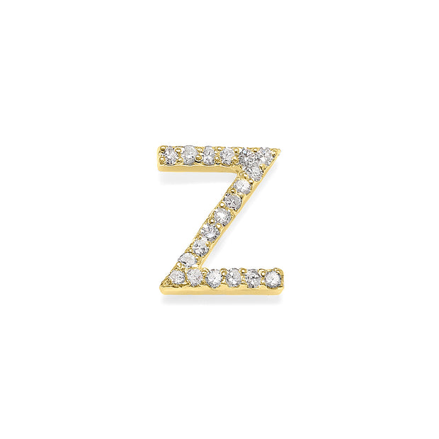 Diamond Initial Post Earring - Gold