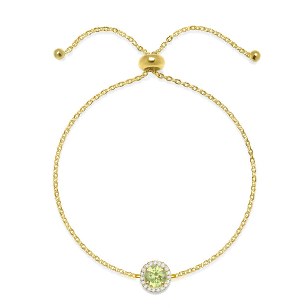 Birthstone & Diamond Bracelet- August Peridot