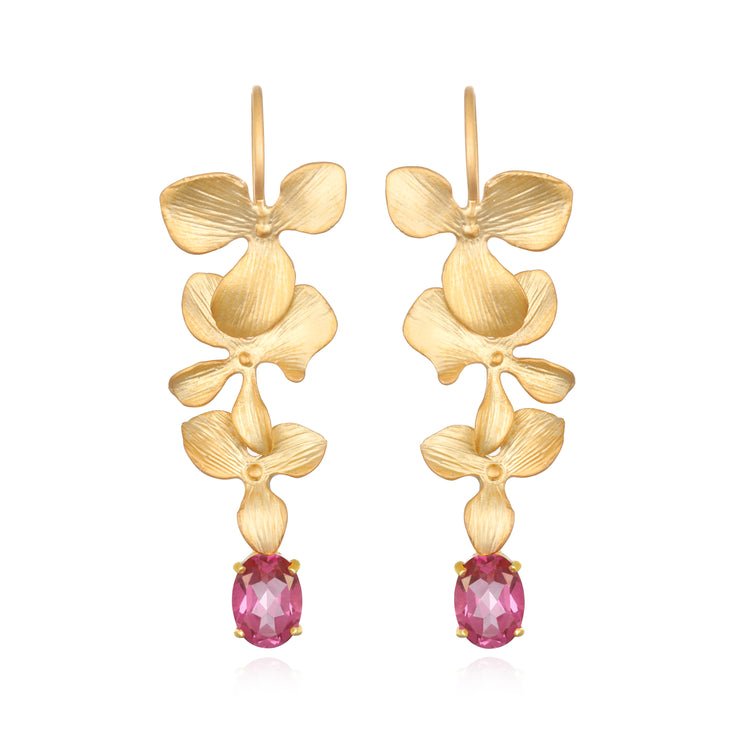 Orchid Pink Topaz Dangles