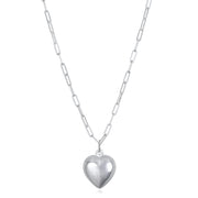 Heart Charm Paperclip Necklace