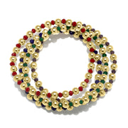 Beaded Stretchy Bracelets-Gold