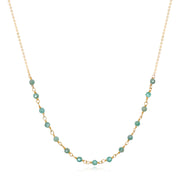 Rondelle Layering Necklace - Emerald